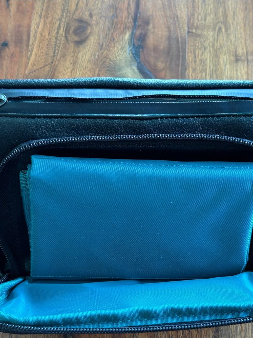 Kibou Vegan Leather Diaper Bag- Black